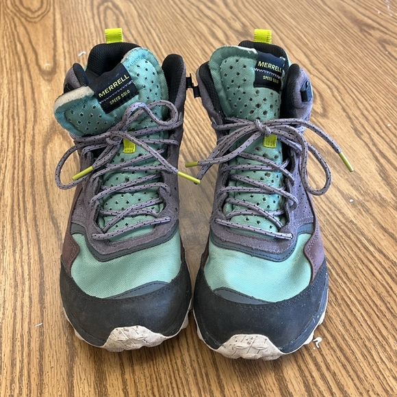 Merrill brand Speed Solo women’s hiking boots lace front ankle support size 10.5 - Picture 2 of 10